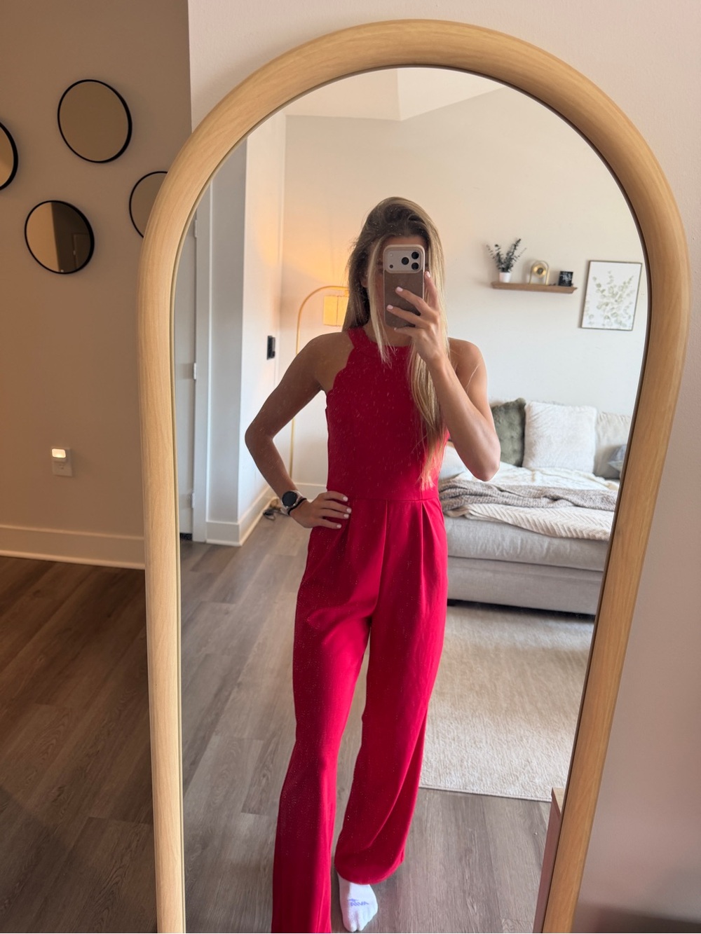 miami Hot Pink Halter Wide-Leg Jumpsuit